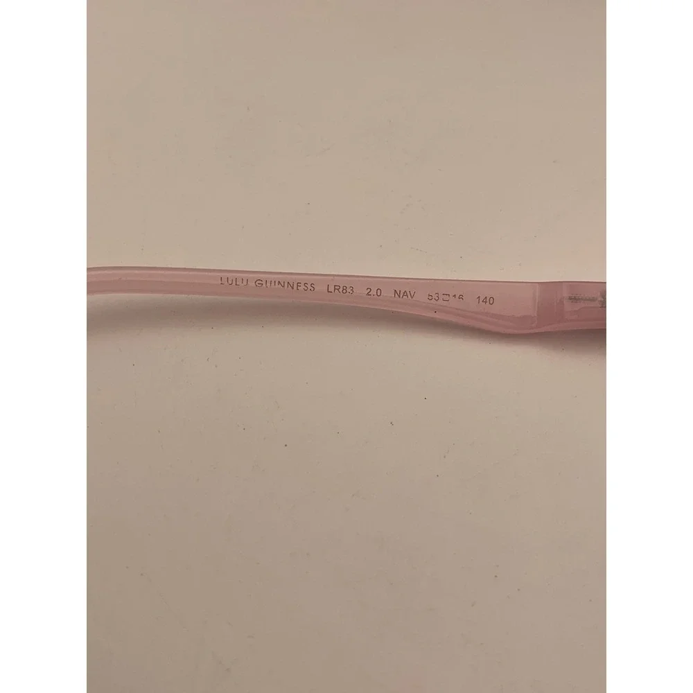 Lulu Guinness LR83 2.0 NAV 53-16-140 Pink Purple Cat Eye Full Rim Frame Only